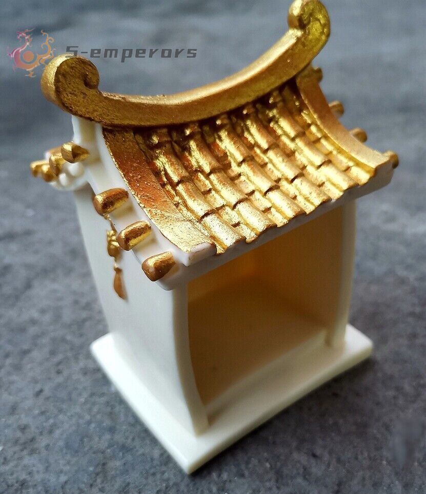 Small Chinese Buddha Altar Butsudan Shrine Foil Shining Temple God Zen House