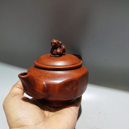chinese yixing purple clay teapot tea set pot zisha ceramic beast figurine art