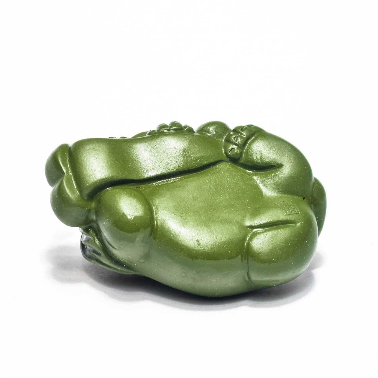 Yixing Zisha Green Clay Tea Pet Elephant Good Luck Statue Handmade Tea Play New