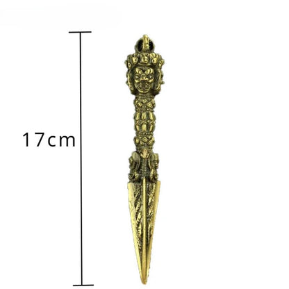 1pc Alloy Three Sided Puba Pestle Feng Shui Buddha Statue Exorcism Buddhist