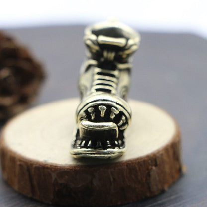 Pure Brass Martin Boot Pendant Open Mouth Copper Shoe Keychain Mini Charm