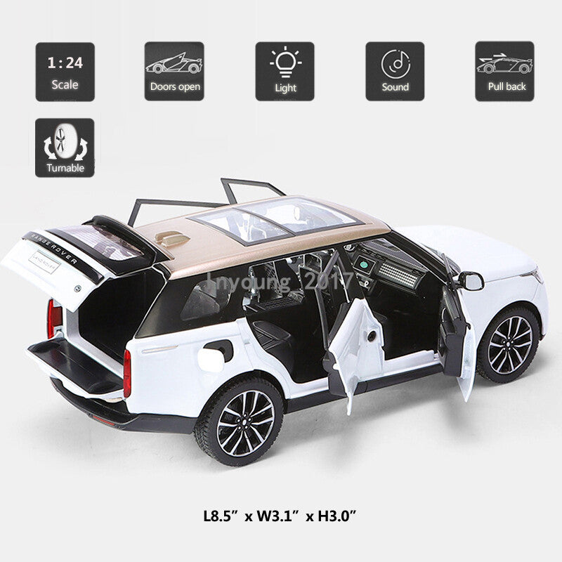 1/24 Scale Land Rover Range Rover SV Model Car Diecast Toy Cars Collection Black