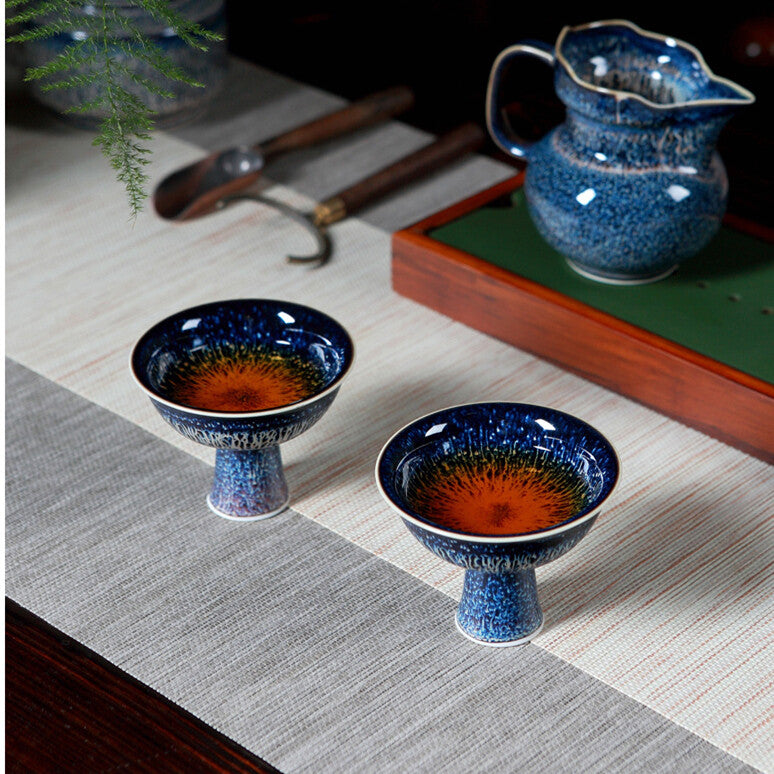Creative Tea Cup Multi-size Kungfu Tea Cup For Pu'er Tea Jian Zhan Tian Mu Glaze