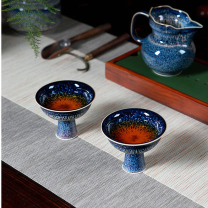 Creative Tea Cup Multi-size Kungfu Tea Cup For Pu'er Tea Jian Zhan Tian Mu Glaze