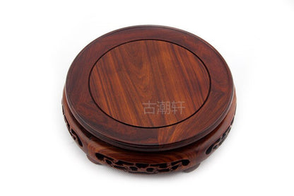 Vase Base Home Decoration Redwood Hard Wood Circle Pedestal Display Stand
