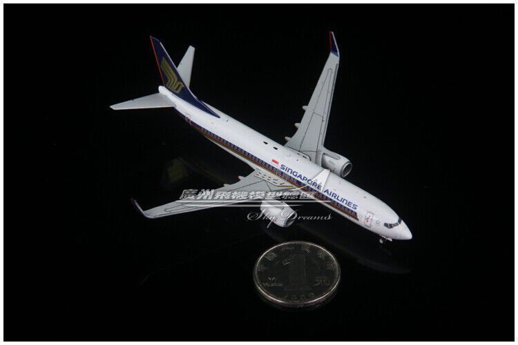 1:400 JC Wings SINGAPORE AIRLINES BOEING 737-800 Passenger Plane Diecast Model