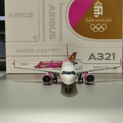 1:400 JC Wings Wizz Air Airbus A321neo Passenger Plane Diecast Aircraft Model