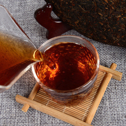 357g Top Black Tea Yunnan Pu-erh Tea Ancient Tree Pu-erh Ripe Cake Health Care