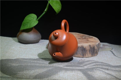 90ml Zisha Teapot Tea Pot Chaozhou Zisha Zhu Clay Pot Marked Pear Shaped Rare