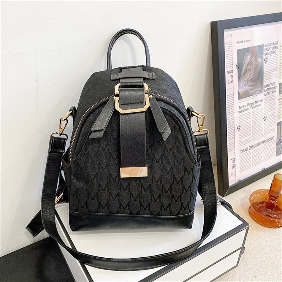 Women Small Backpack School Bag Teenager Girls PU Leather Rucksack Shoulder
