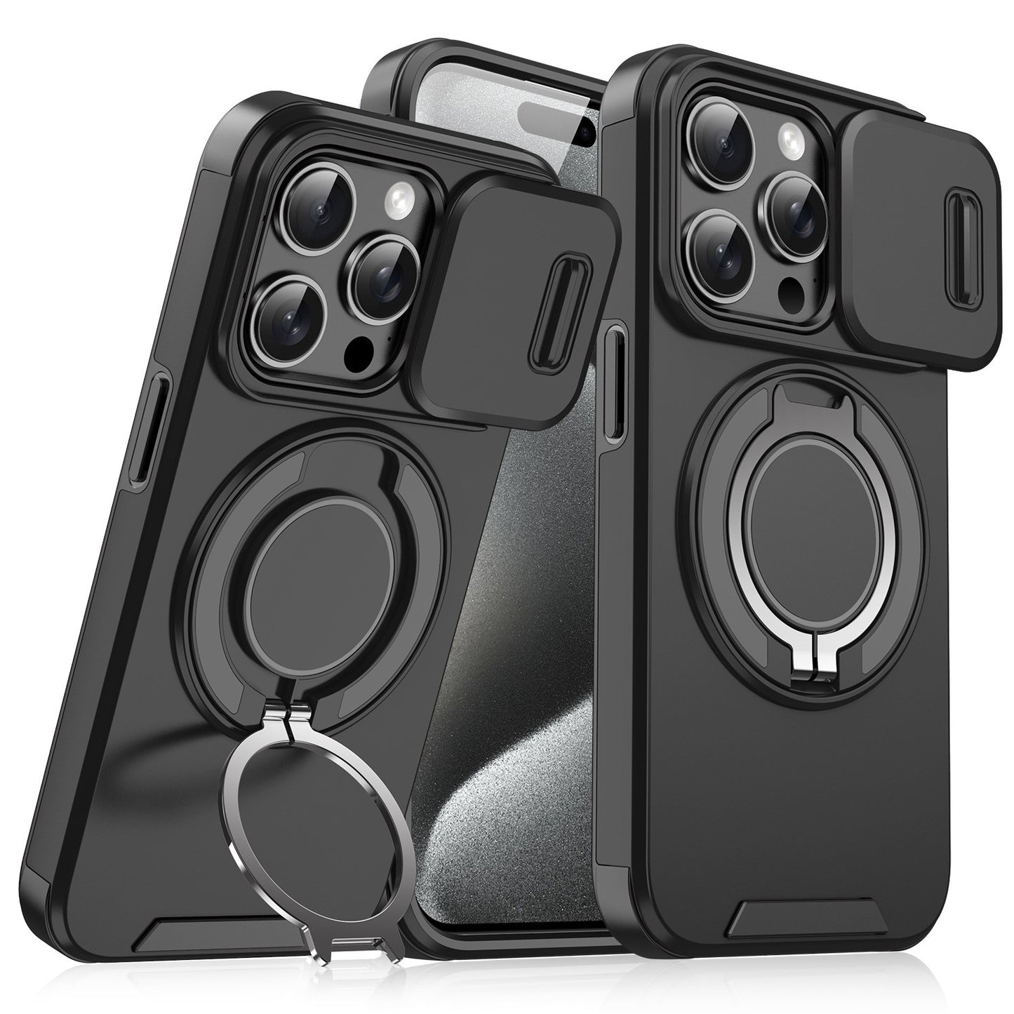 Compatible with iPhone 17 Pro Max/16 Pro, Window Mount Shockproof Phone Case