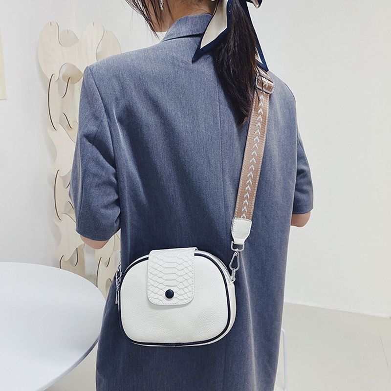 Crossbody Handbags Genuine Leather Shell Vintage Shoulder Sling Purse 20*16*8 CM