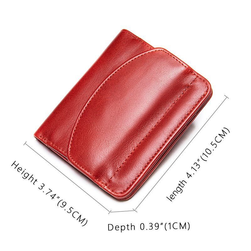 Short Wallet Purse Genuine Leather Card Holder Short Coin Money Bag 10.5*1*9.5cm