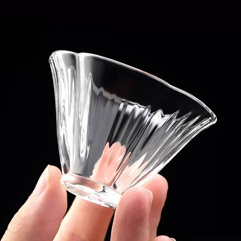 Petal Small Tea Cups Single Cup Glass Tea Cup Tea Set Transparent