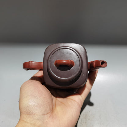 Chinese Yixing Zisha Clay Handmade Exquisite Teapot（四方竹韵壶 底款：顾景舟）