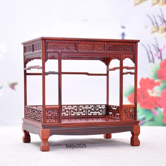 Chinese Antique Bed Model Miniature Bedroom Decoration Dollhouse Mini Furniture