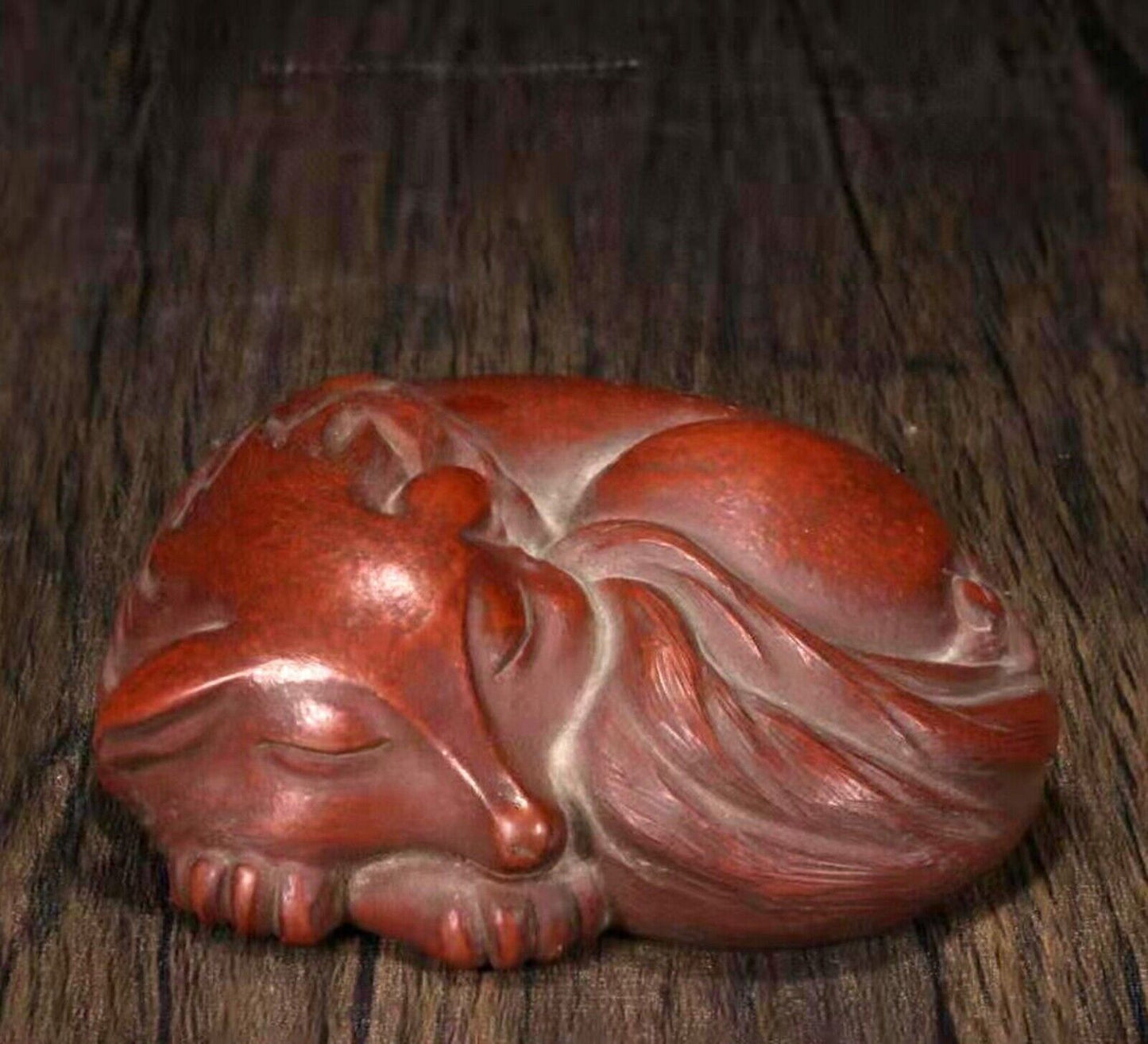 chinese tea pet crafty villainous person fox sculpture zisha yixing clay lucky