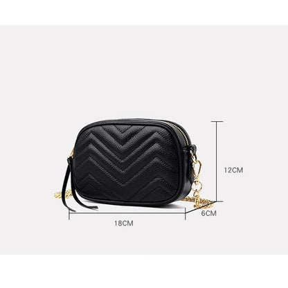 Tassel Sling Handbags Genuine Leather Quilted Shell Chain Vintage Shoulder Purse