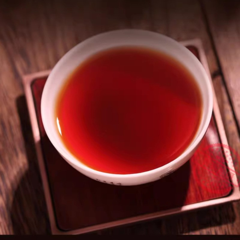 357 克龙印禁令张普洱成熟茶云南奇子蛋糕茶古树茶-