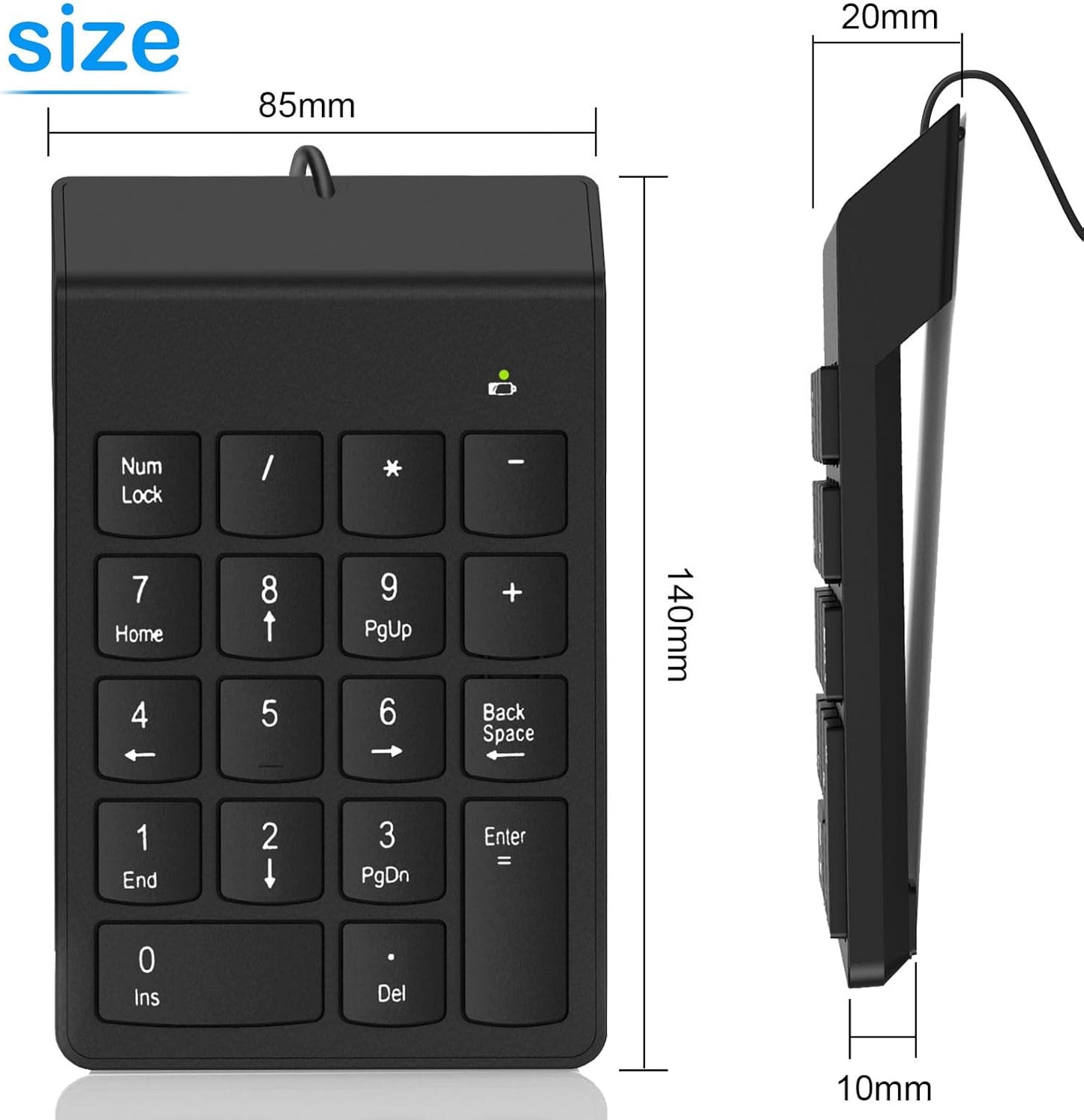Wireless USB Number Numpad Numeric Keypad Number Keyboard For Laptop Desktop Lot