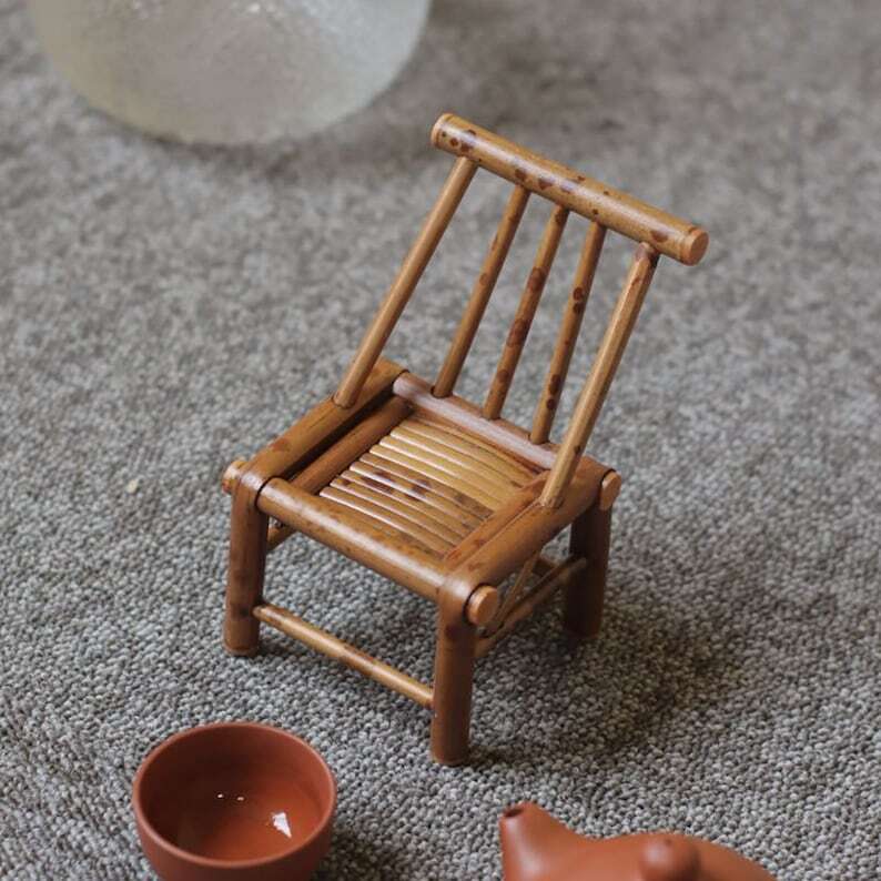 Bamboo Stool Tea Coaster|Bamboo Artwork|Tea Accessories|Home Deocr