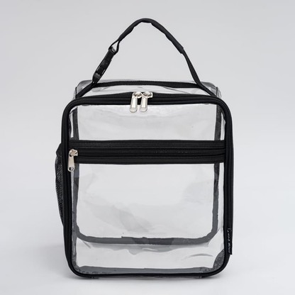 A.TO.Z.MONS Clear Lunch Bag, Box transparent bag Stadium Black
