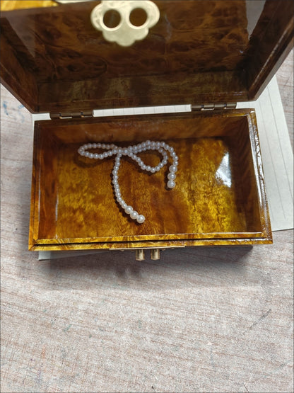 Golden Camphor Wood Box 15×9×6cm Camphor Solid Wood Jewelry Tea Storage Box