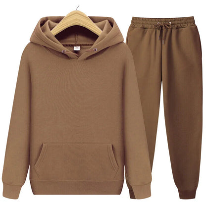 Two Piece Set Women Tracksuit Sportwear Pants Suit Men Autumn Winter Sweatpants