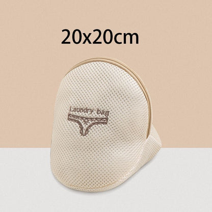 Laundry Bag Polyester Fine Mesh Embroidery Print Pouch Household Clothes Washing