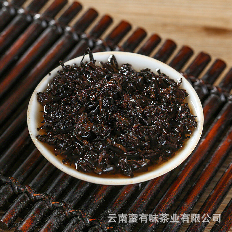 357g Puerh Tea Dry Storage Ripe Tea Menghai Palace Zhen Yunnan Seven Seed Cake