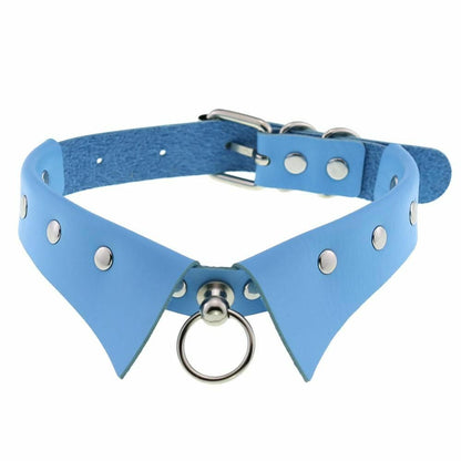 Women Men Chokers Steampunk Party Necklace Gothic Collar Pendants Leather 4x43cm
