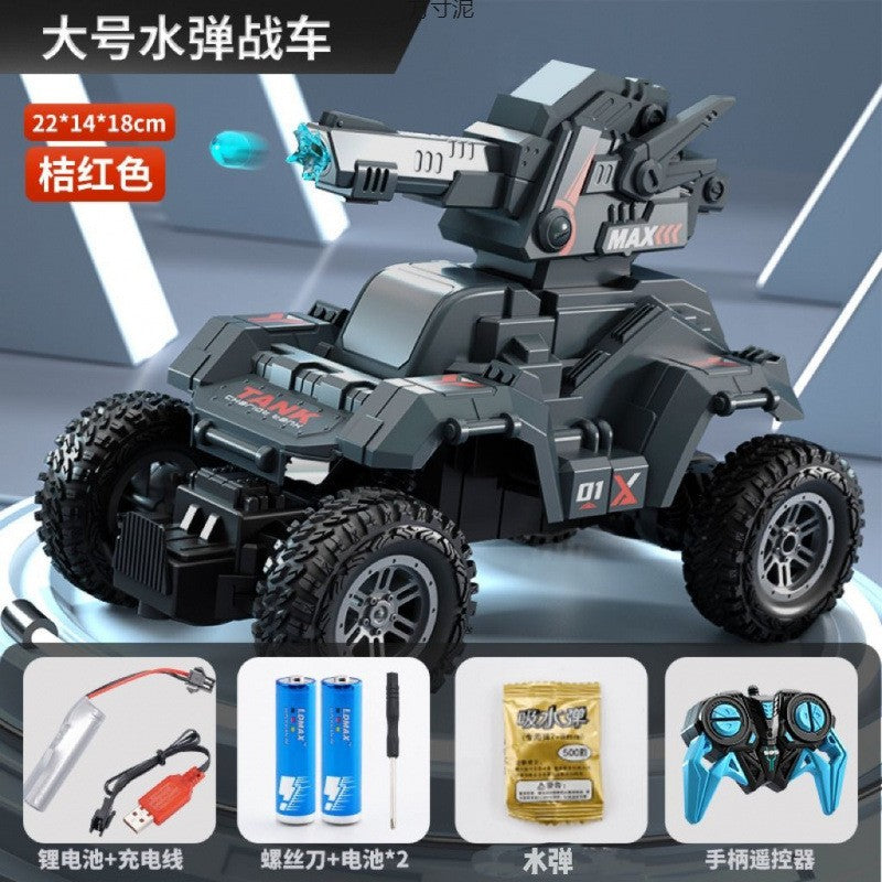 Children's remote-controlled electric tank four-wheel drive off-road toy car 2
