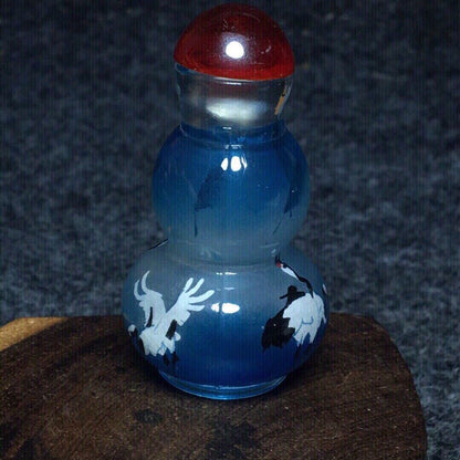 Ancient Chinese handmade interior painting ancient glazed snuff bottle