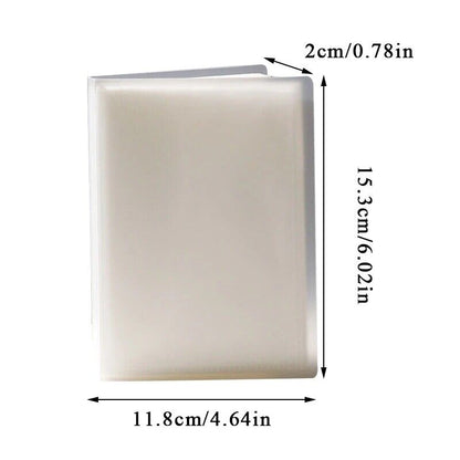 2x Transparent Photo Album Holds Mini Photo Card Ticket Collection Bag Book Gift