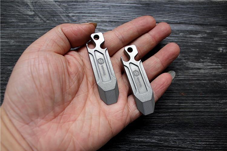 Titanium Alloy Pocket Pry Bar Crowbar EDC Camping Multi Tools Bottle Opener