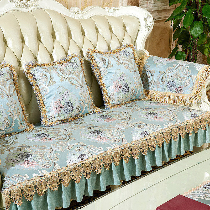 European High Density Lace Sofa Covers 2 3 Seater Slipcover Couch Protector Mat