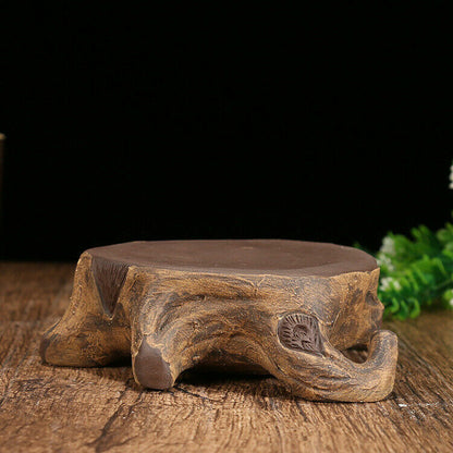 13.5*4.1cm China Yixing Zisha Clay Handmade Gongfu Tea Pet Tree Stool Teapot Pad