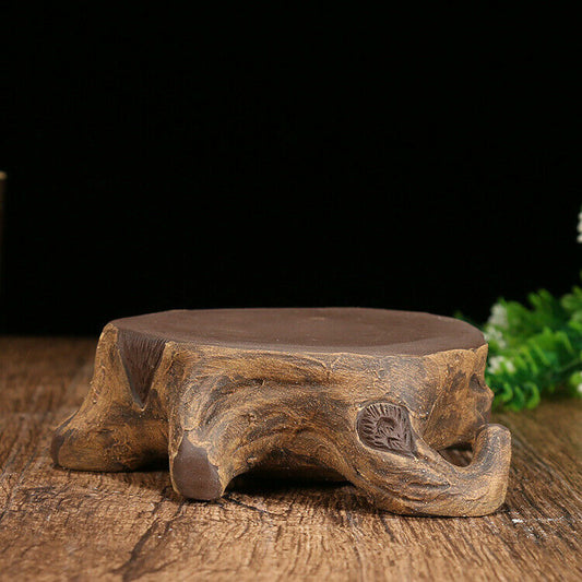 13.5*4.1cm China Yixing Zisha Clay Handmade Gongfu Tea Pet Tree Stool Teapot Pad
