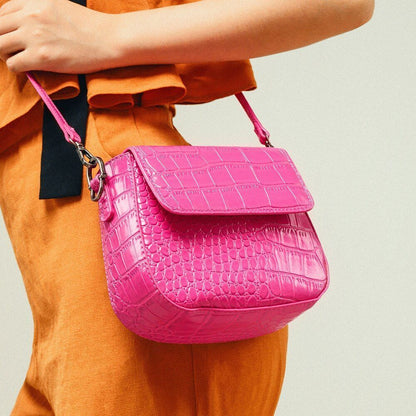 Fashionable Crocodile Pattern Handbag Shoulder Crossbody Bags Small Clutch Purse
