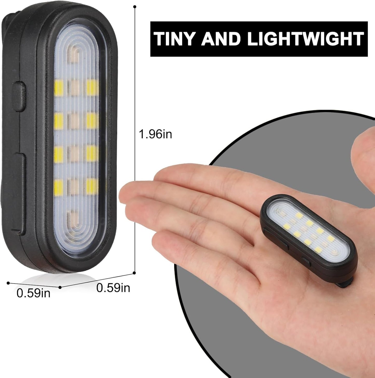 2 Pack Running Lights for Runners, Small Clip on Flashlight, Rechargeable Safety