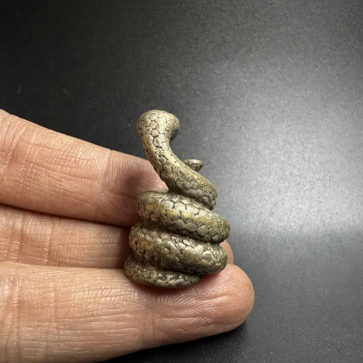 White Brass Mini Snake Incense Holder Cobra Incense Burner Lucky Decor