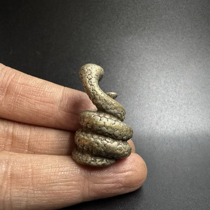 White Brass Mini Snake Incense Holder Cobra Incense Burner Lucky Decor