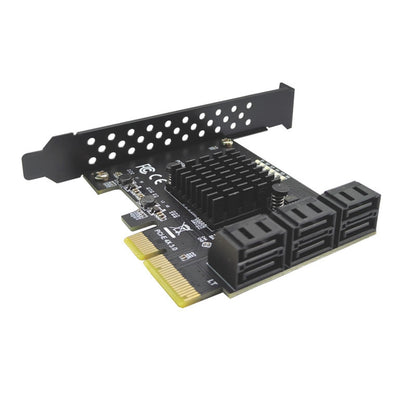 PCI-E Express to 6 Ports SATA 3.0 Controller Expansion Card Adapter 6Gbps for PC