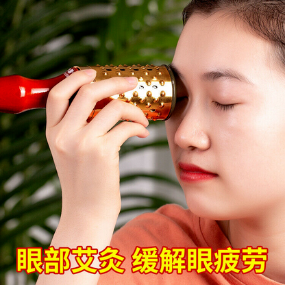 Jade Moxibustion Stick Manual Rolling Eye Moxa Facial Mugwort Pot Massage 艾灸艾条艾草