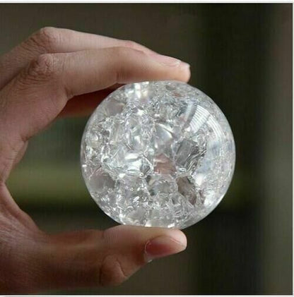 1pcs 40mm Crystal Ice Crack Ball Quartz Marbles Magic Sphere