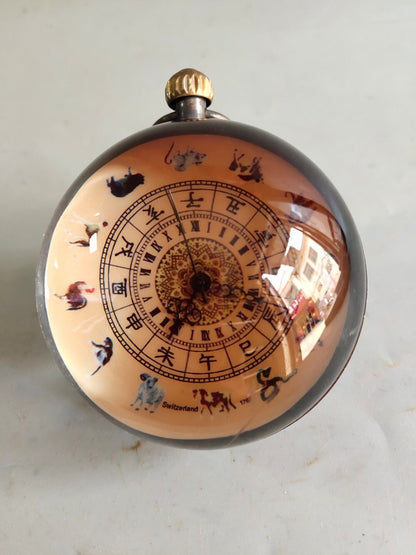 Old Chinese Copper Hand Paintting Zodiac Mechanical Watch