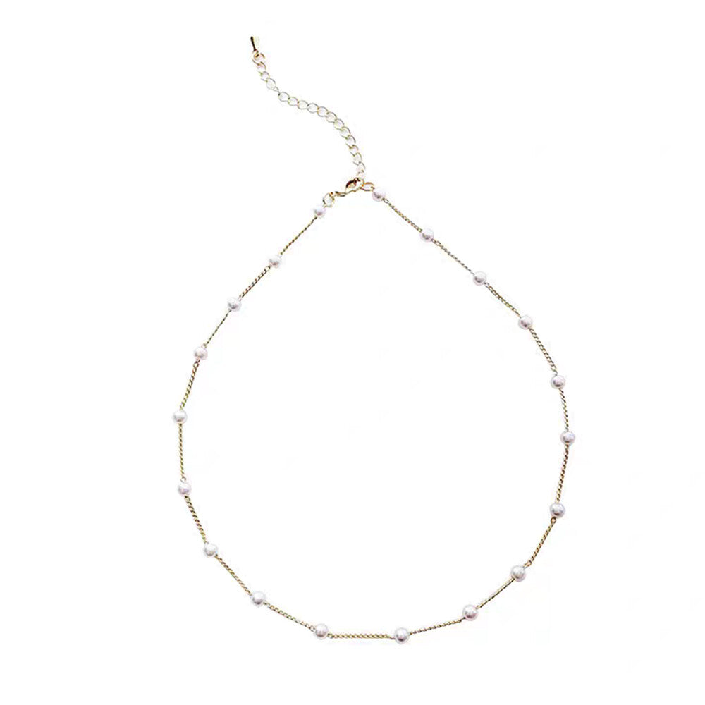 Fashion Pearl Choker Chain Necklace Women Weddings Charm Party Gift