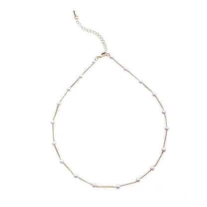 Fashion Pearl Choker Chain Necklace Women Weddings Charm Party Gift