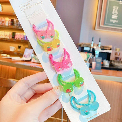 Hair Bands 10/20 Pcs/Bag Shiny Flowers Baby Scrunchies Rubber Kids Accessories