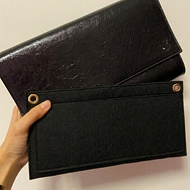 Multi-Pocket Insert Bag Felt Purse Clutch Handbag Liner Wallet Tote Organizer